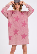 Load image into Gallery viewer, SAGE + FIG Washed Star Print Round Neck Dress
