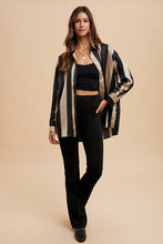 Load image into Gallery viewer, Annie Wear Striped Dropped Shoulder Button Up Shirt
