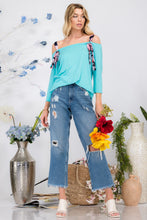 Load image into Gallery viewer, Celeste Full Size Tie-Strap Off-Shoulder Blouse
