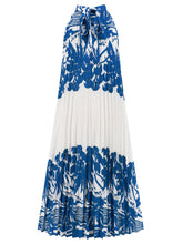Load image into Gallery viewer, Tied Printed Sleeveless Midi Dress
