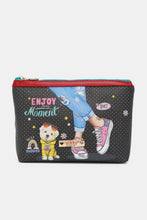 Load image into Gallery viewer, Nicole Lee USA Printed Large Cosmetic Pouch
