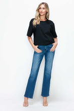Load image into Gallery viewer, bytos Full Size Cat&#39;s Whiskers High Rise Straight Jeans

