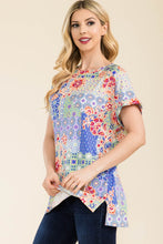 Load image into Gallery viewer, Celeste Full Size Round Neck Short Sleeve Floral T-Shirt
