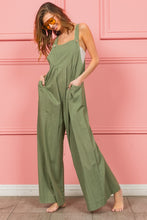 Load image into Gallery viewer, BiBi Ruched Wide Leg Overalls with Pockets
