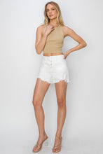 Load image into Gallery viewer, RISEN Button Fly Frayed Hem Denim Shorts
