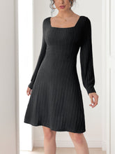 Load image into Gallery viewer, Perfee Butterfly Square Neck Long Sleeve Dress
