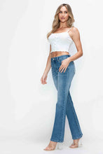 Load image into Gallery viewer, bytos Full Size Cat&#39;s Whiskers Mid Rise Bootcut Jeans
