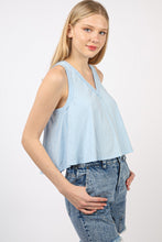 Load image into Gallery viewer, VERY J V-Neck Knit Swing Cropped Tank
