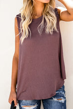 Load image into Gallery viewer, Waffle Knit Round Neck Tank
