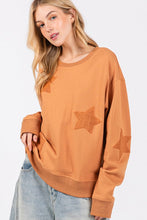 Load image into Gallery viewer, SAGE + FIG Star Patch Long Sleeve Sweatshirt
