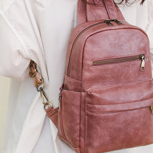 Load image into Gallery viewer, Medium PU Leather Backpack
