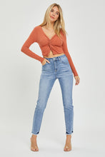 Load image into Gallery viewer, RISEN Full Size High Rise Frayed Hem Skinny Jeans
