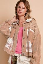 Load image into Gallery viewer, POL Corduroy Jacquard Patchwork Button Up Jacket
