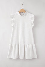 Load image into Gallery viewer, Ruffled Round Neck Cap Sleeve Mini Dress

