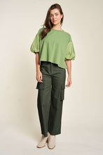 Load image into Gallery viewer, Davi &amp; Dani Flap Pocket Mid Rise Cargo Pants
