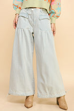 Load image into Gallery viewer, Davi &amp; Dani Drawstring Hem Wide Leg Mid Rise Jeans
