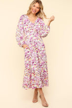 Load image into Gallery viewer, Haptics Full Size Floral V-Neck Long Sleeve Dress with Side Pockets
