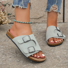 Load image into Gallery viewer, Metal Buckle Open Toe Sandals
