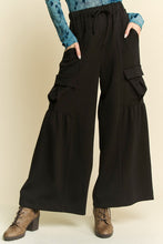 Load image into Gallery viewer, Davi &amp; Dani Drawstring Ruched Detail Wide Leg Pants
