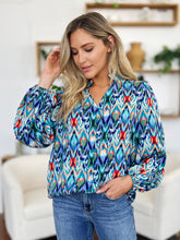 Load image into Gallery viewer, Double Take Full Size Printed Balloon Sleeve Blouse
