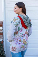 Load image into Gallery viewer, Blumin Apparel Full Size Floral Zip Up Hoodie
