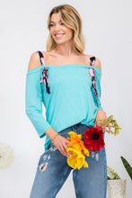 Load image into Gallery viewer, Celeste Full Size Tie-Strap Off-Shoulder Blouse
