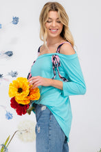 Load image into Gallery viewer, Celeste Full Size Tie-Strap Off-Shoulder Blouse
