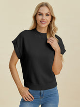 Load image into Gallery viewer, Double Take Full Size Mock Neck Short Sleeve Sweater
