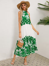 Load image into Gallery viewer, Tied Printed Sleeveless Midi Dress

