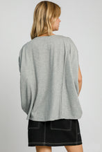 Load image into Gallery viewer, Umgee Exposed Seam Round Neck Batwing Sleeve Knit Top
