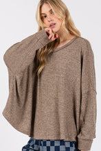 Load image into Gallery viewer, SAGE + FIG Round Neck Batwing Sleeve Oversize Top
