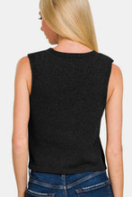 Load image into Gallery viewer, Zenana Hook and Eye Closure V-Neck Sweater Vest
