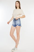 Load image into Gallery viewer, Kancan High Rise Frayed Hem Denim Shorts
