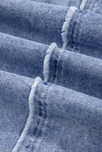 Load image into Gallery viewer, Raw Hem Button Down Long Sleeve Denim Dress
