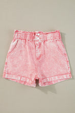 Load image into Gallery viewer, Paperbag Waist Denim Shorts
