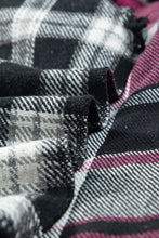 Load image into Gallery viewer, Pocketed Plaid Collared Neck Long Sleeve Shacket
