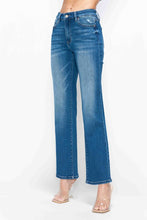 Load image into Gallery viewer, bytos Full Size Cat&#39;s Whiskers High Rise Straight Jeans
