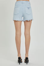 Load image into Gallery viewer, RISEN Full Size High Rise Distressed Detail Denim Shorts
