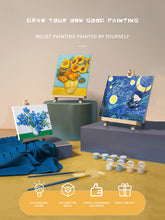 Load image into Gallery viewer, Relief The Great Wave off Kanagawa DIY 3D Oil Painting Kit

