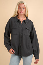 Load image into Gallery viewer, VERY J Button Down Textured Knit Shacket
