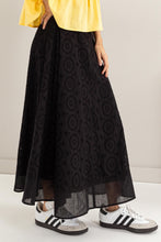 Load image into Gallery viewer, HYFVE Eyelet High-Waist Midi Skirt
