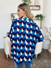 Load image into Gallery viewer, Double Take Full Size Geometric Notched Half Sleeve Blouse
