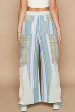 Load image into Gallery viewer, POL Drawstring Plaid Print Lace Straight Pants
