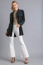 Load image into Gallery viewer, Umgee Raw Hem Button Down Denim Jacket with Chest Pockets
