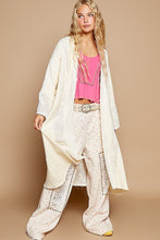 Load image into Gallery viewer, POL Flower Lace Trim Open Front Longline Cardigan
