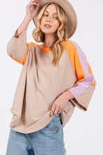 Load image into Gallery viewer, SAGE + FIG Color Block Curved Hem T-Shirt
