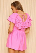 Load image into Gallery viewer, Idem Ditto Ruffled Layered Tie Back Romper
