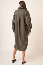 Load image into Gallery viewer, Mittoshop Button Up Drop Shoulder French Terry Longline Jacket
