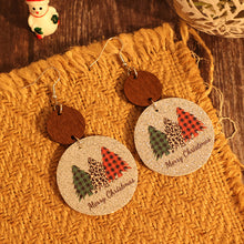 Load image into Gallery viewer, PU Leather Christmas Tree Earrings
