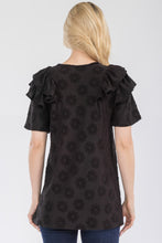 Load image into Gallery viewer, Celeste Full Size Ruffle Layered Short Sleeve Daisy Floral Top
